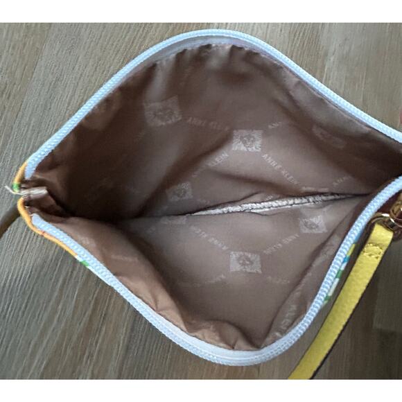 Anne Klein Flowered Zip Top Wristlet - Picture 4 of 6